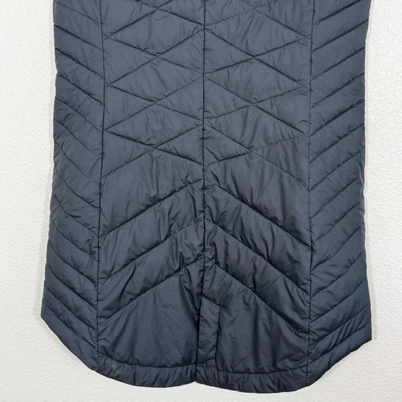 Columbia long quilted Vest Omni heat size large black Heavenly II Long Vest - Picture 8 of 14